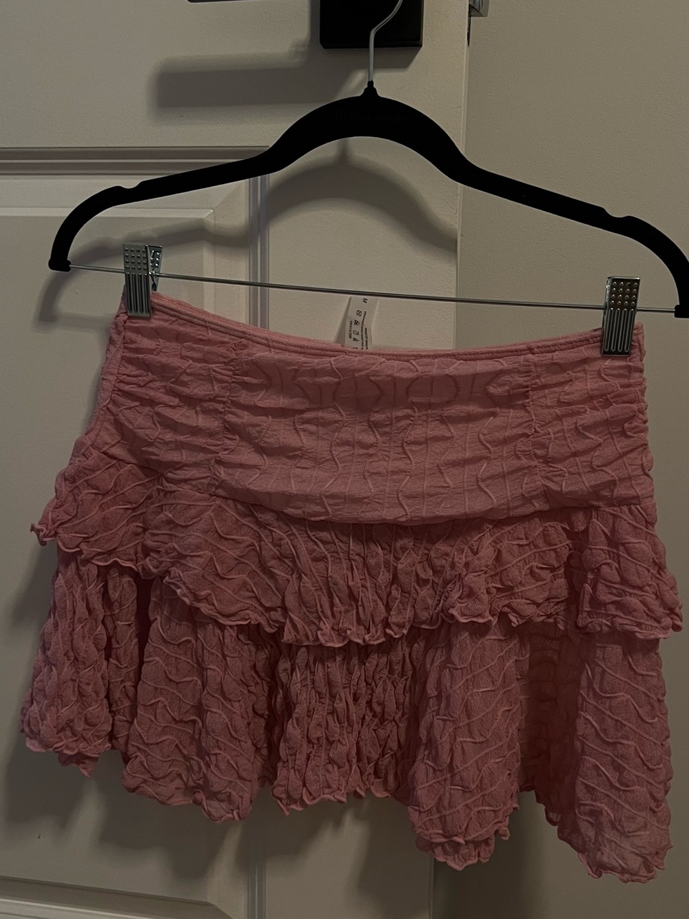 Ruffled Tiered Mini Skirt - Pink